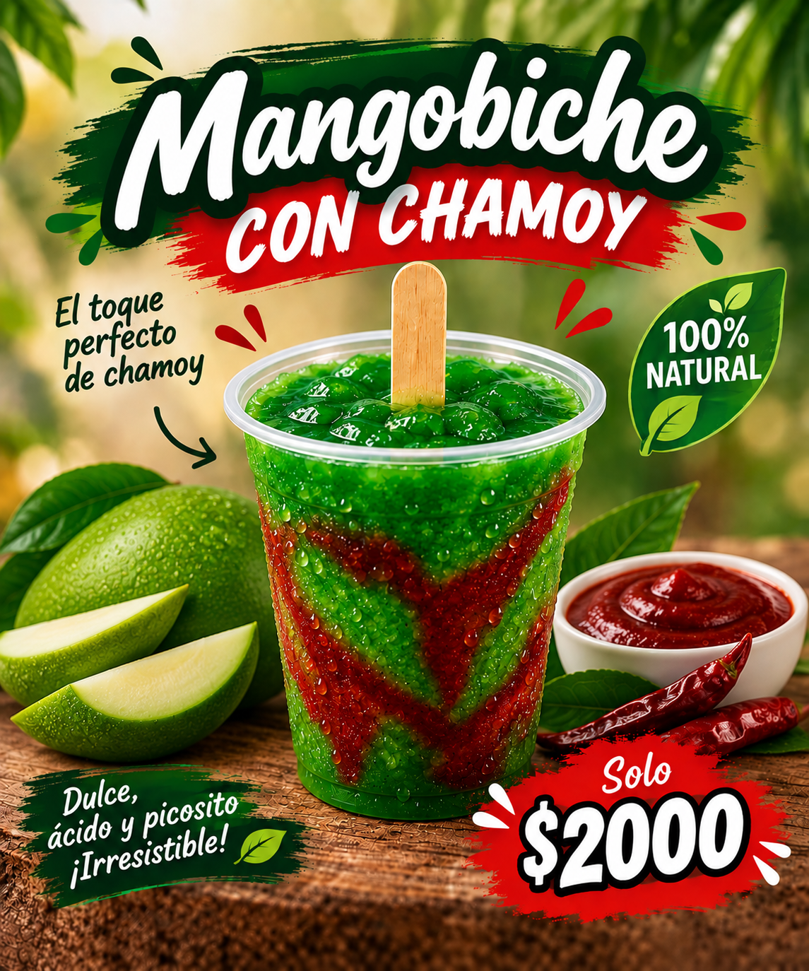 Helado de Mangobiche con Chamoy