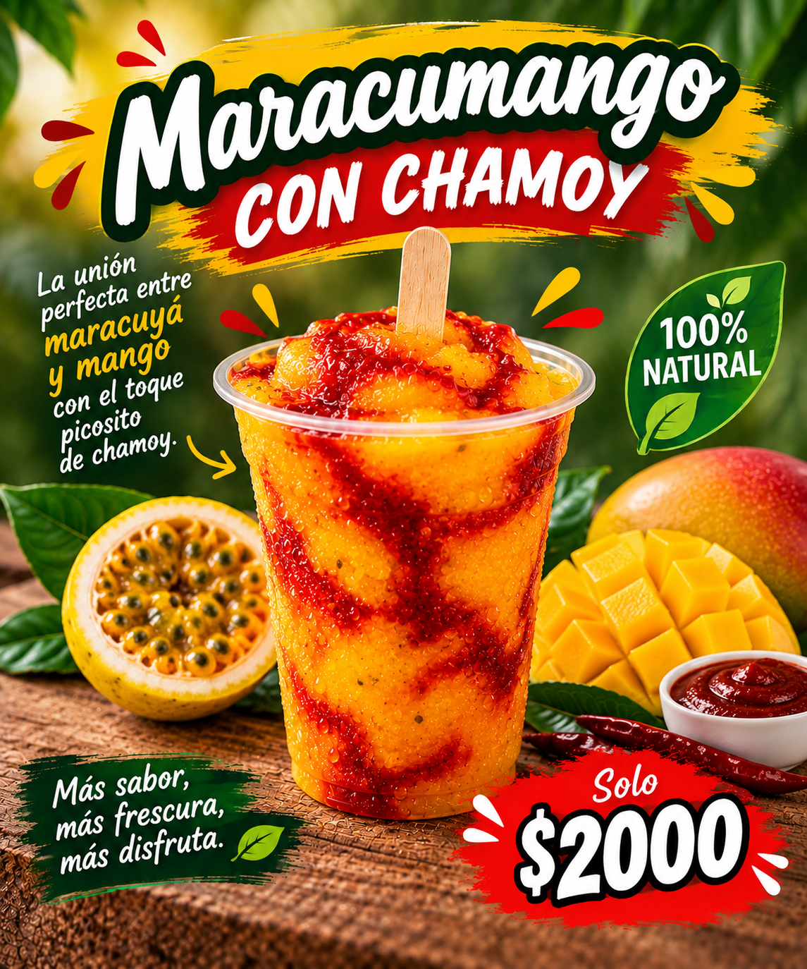 Helado de Maracumango con Chamoy